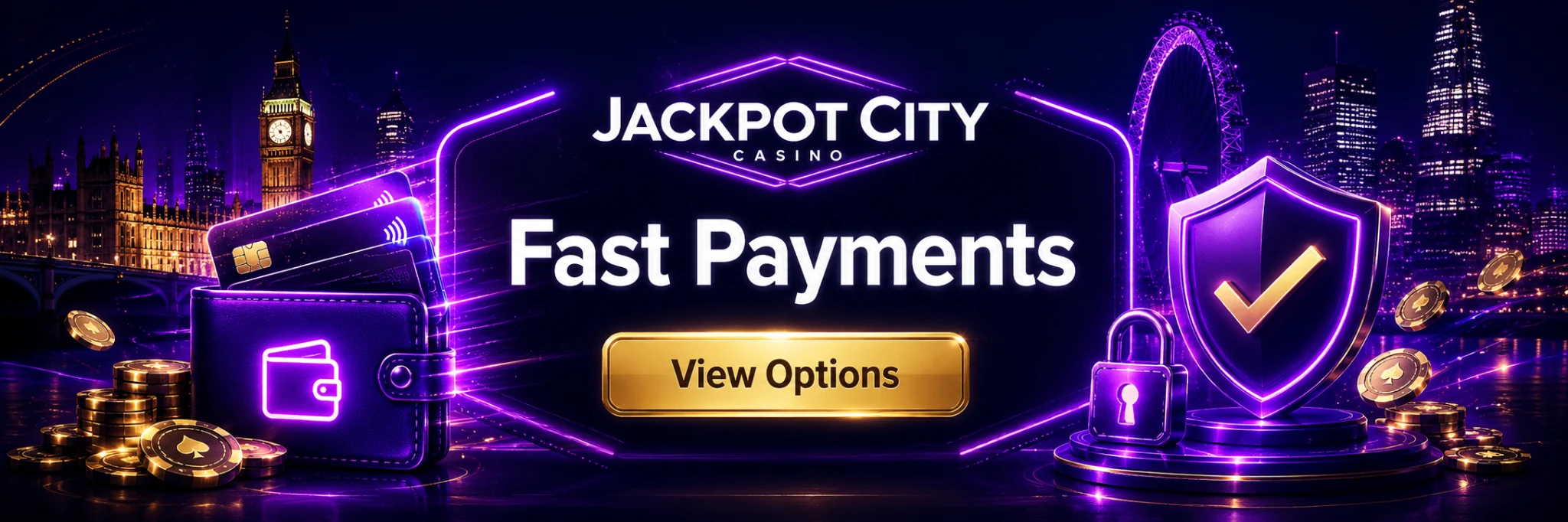 Jackpot City payment methods banner